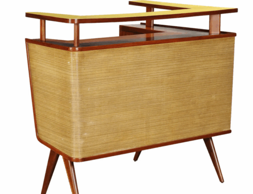 Stand con banco 120×60 effetto legno